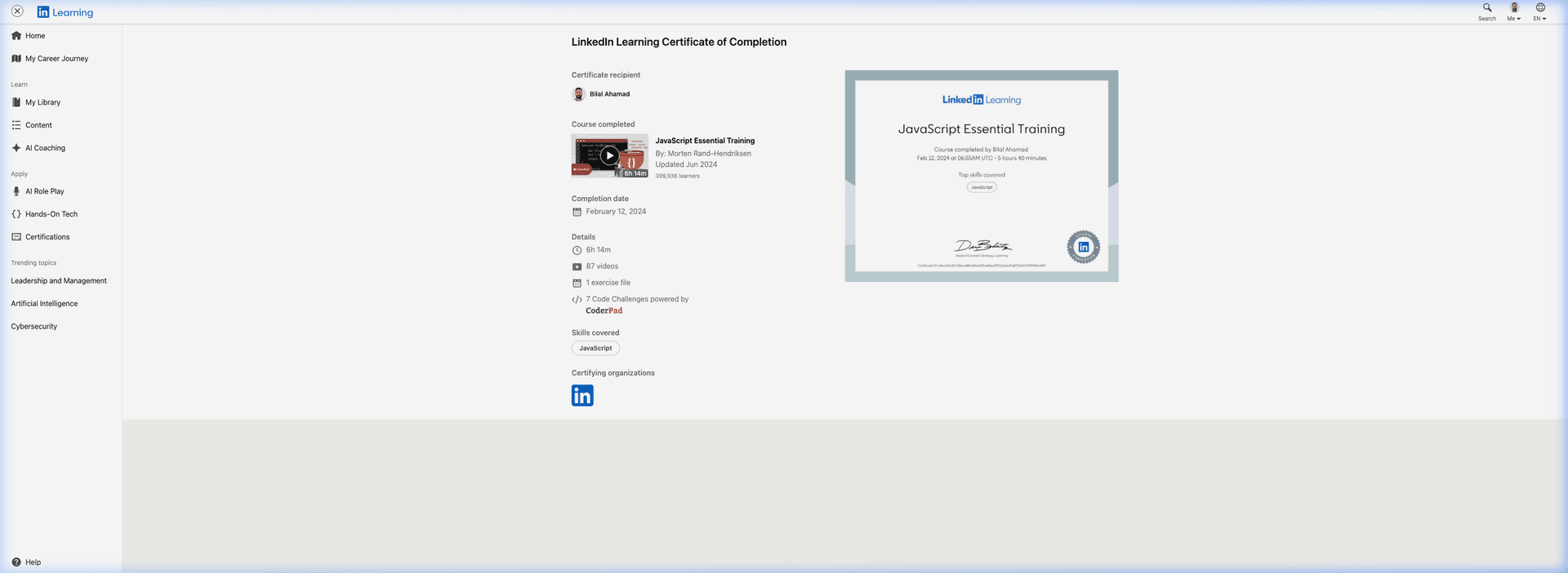 Javascript Essential Training