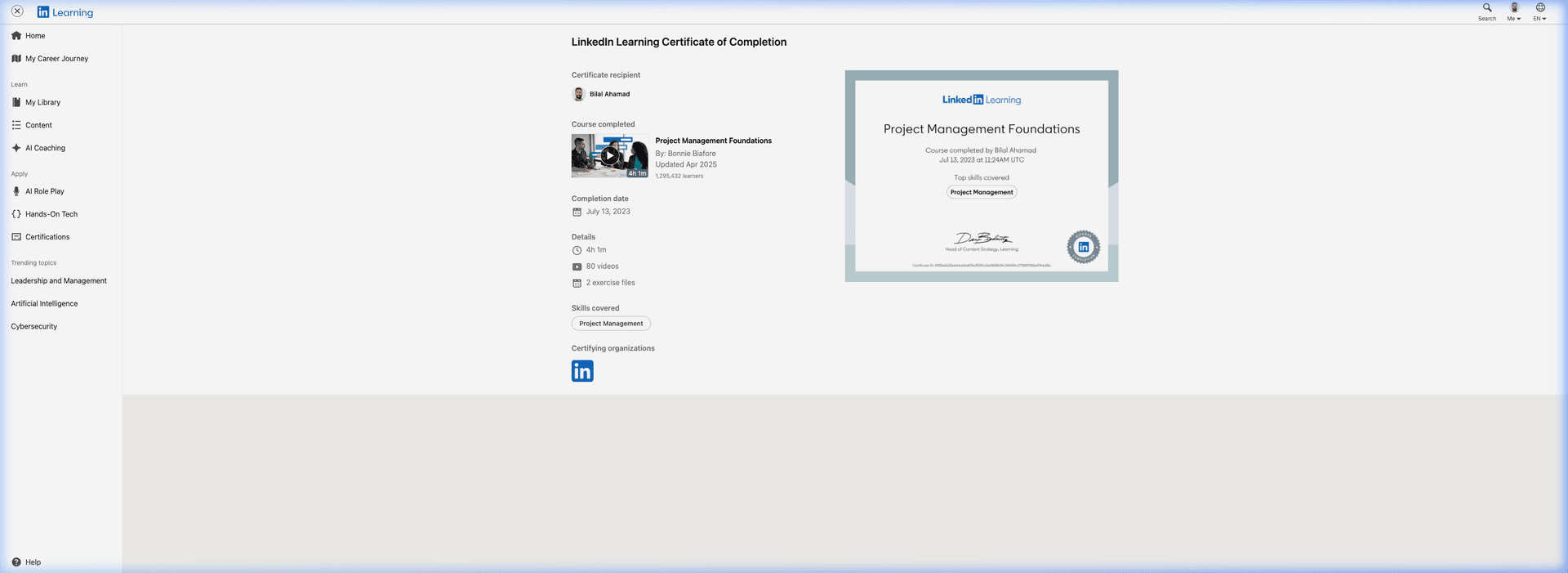 Project Management Foundations